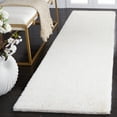 thumbnail image 1 of Safavieh Faux Rabbit Fur David Solid Machine Washable Slip Resistant Runner Rug, Off White, 2'3" x 8', 1 of 12