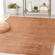 Safavieh Faux Rabbit Fur Davin Solid Machine Washable Slip Resistant Area Rug, Brown, 2' x 3'