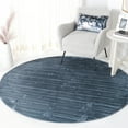 thumbnail image 1 of Safavieh Faux Rabbit Fur Davin Solid Machine Washable Slip Resistant Area Rug, Dark Gray, 6' x 6' Round, 1 of 12