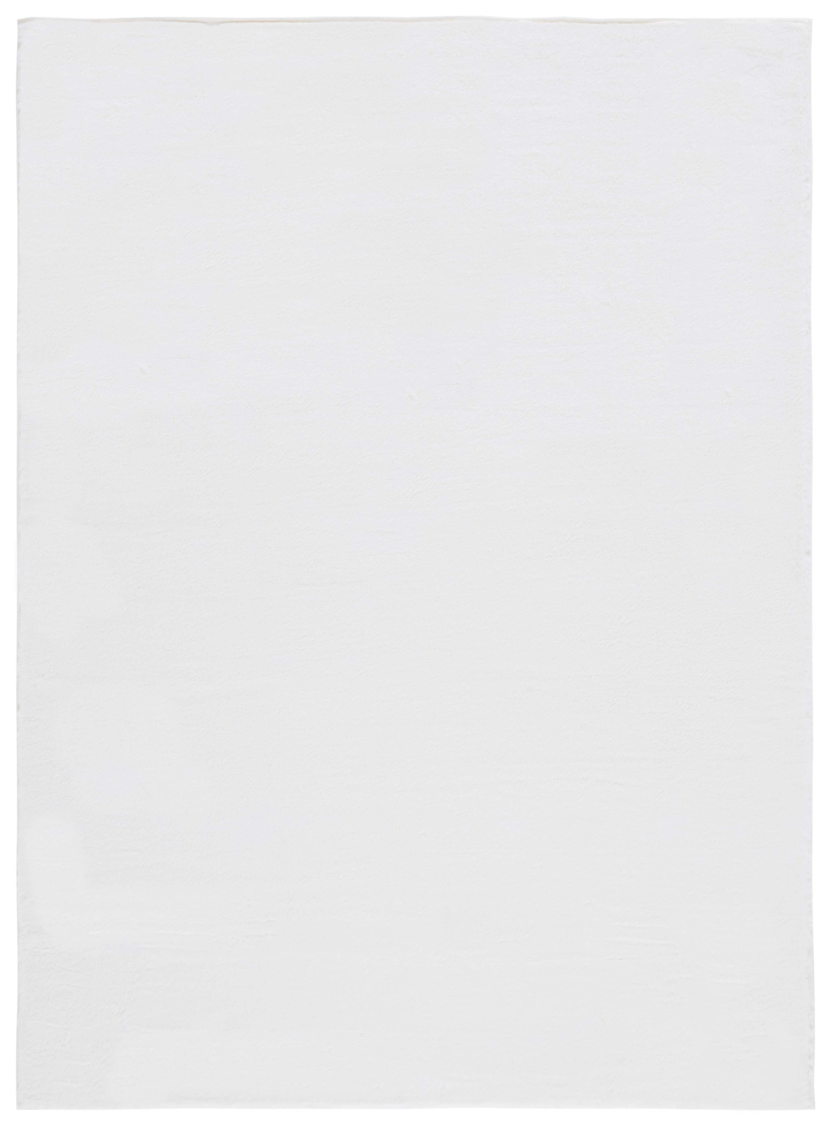 SAFAVIEH Faux Rabbit Fur Davin Solid Area Rug, Off White, 4' x 6 ...