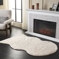 thumbnail image 1 of Safavieh Faux Sheep Skin Alexus Geometric Area Rug, Beige, 3' x 5', 1 of 12