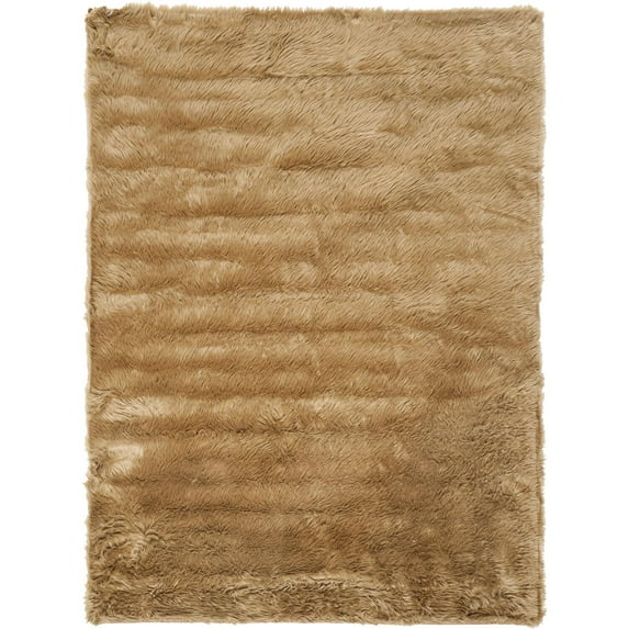 SAFAVIEH Faux Sheep Skin Collection FSS115E Camel Rug