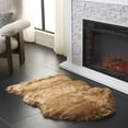 thumbnail image 1 of Safavieh Faux Sheep Skin Jadyn Animal Area Rug, Camel, 2' x 3', 1 of 12