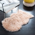 thumbnail image 1 of Safavieh Faux Sheep Skin Jadyn Animal Area Rug, Light Pink, 2' x 3', 1 of 12