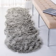thumbnail image 1 of Safavieh Faux Sheep Skin Jadyn Animal Runner Rug, Gray, 2'6" x 8', 1 of 13