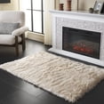 thumbnail image 1 of Safavieh Faux Sheep Skin Vesna Solid Area Rug, Beige, 3' x 5', 1 of 12