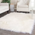 thumbnail image 1 of Safavieh Faux Sheep Skin Vesna Solid Area Rug, Ivory, 5' x 7', 1 of 12