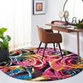 thumbnail image 1 of Safavieh Fiesta Anabella Floral Shag Area Rug, Fuchsia/Multi, 4' x 4' Round, 1 of 10