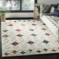thumbnail image 1 of Safavieh Fiesta Azura Geometric Shag Area Rug, Cream/Multi, 5'1" x 7'6", 1 of 8
