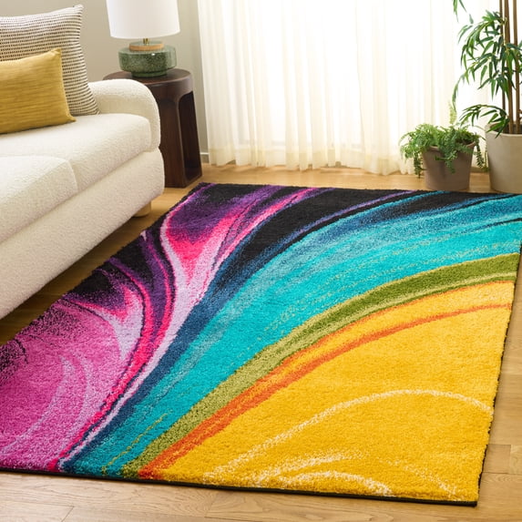 Safavieh Fiesta Dalach Abstract Shag Area Rug, Multi, 3' x 5'