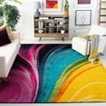 thumbnail image 1 of Safavieh Fiesta Dalach Abstract Shag Area Rug, Multi, 6'7" x 6'7" Square, 1 of 10