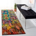 thumbnail image 1 of Safavieh Fiesta Jewell Southwestern Shag Runner Rug, Turquoise/Multi, 2'3" x 8', 1 of 12