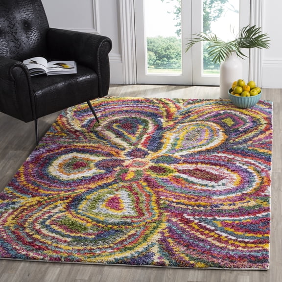 Safavieh Fiesta Ronald Floral Shag Area Rug, Multi, 8' x 10'