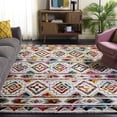 thumbnail image 1 of Safavieh Fiesta Shag Geometric Shag Area Rug, Cream/Multi, 8' x 10', 1 of 13