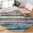 thumbnail image 1 of Safavieh Fiesta Willie Striped Shag Area Rug, Multi, 6'7" x 6'7" Round, 1 of 8
