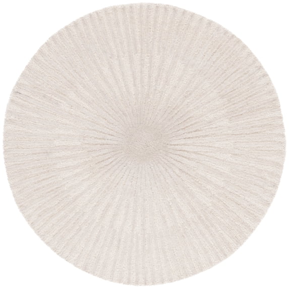 SAFAVIEH Fifth Avenue Asher Sunburst Area Rug, Ivory, 5' x 5' Round