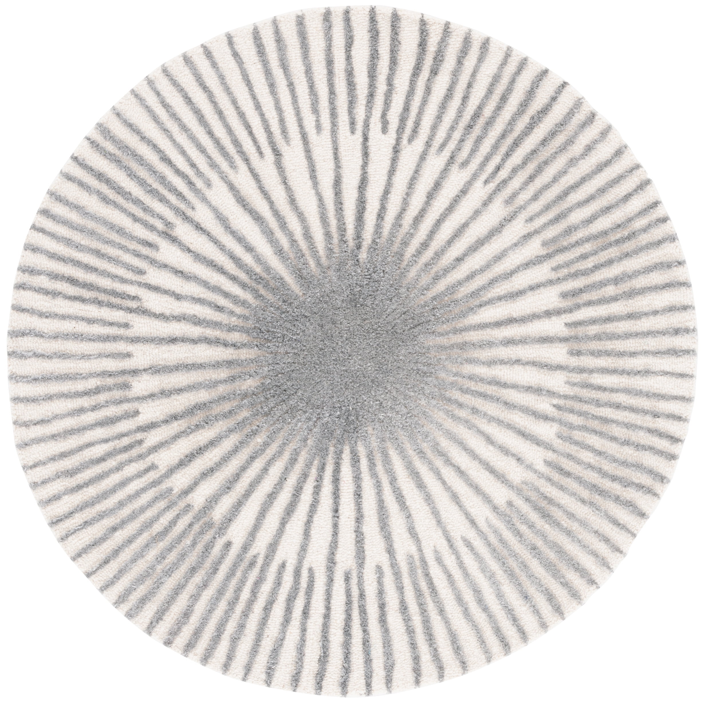SAFAVIEH Fifth Avenue Asher Sunburst Area Rug, Ivory/Gray, 3' x 3 ...