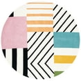 thumbnail image 1 of SAFAVIEH Fifth Avenue Bronagh Geometric Wool Area Rug, 7' x 7' Round, Ivory/Black, 1 of 5