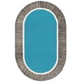 thumbnail image 1 of SAFAVIEH Fifth Avenue Clotilda Bordered Area Rug, Blue/Black, 5' x 8' Oval, 1 of 8