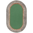 thumbnail image 1 of SAFAVIEH Fifth Avenue Clotilda Bordered Area Rug, Green/Black, 6' x 9' Oval, 1 of 11