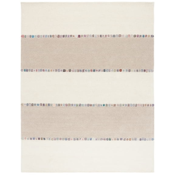 SAFAVIEH Fifth Avenue Cornelius Geometric Striped Area Rug, Ivory/Beige, 8' x 10'