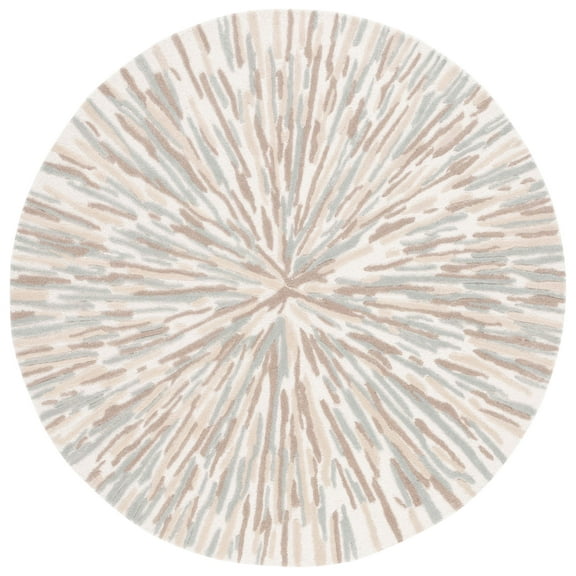 SAFAVIEH Fifth Avenue Davina Abstract Area Rug, Ivory/Grey, 5' x 5' Round
