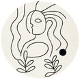 thumbnail image 1 of SAFAVIEH Fifth Avenue Dawson Abstract Area Rug, Ivory/Black, 7' x 7' Round, 1 of 8