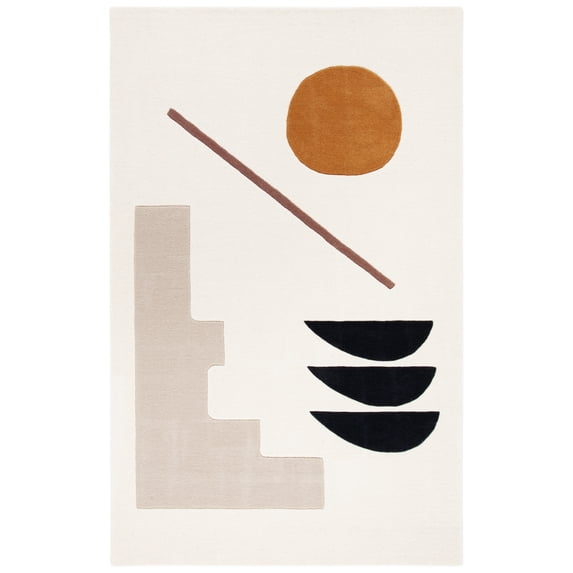 SAFAVIEH Fifth Avenue Deacon Abstract Area Rug, Ivory/Brown, 2' x 3'