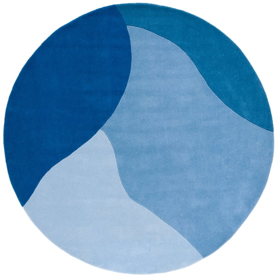 SAFAVIEH Fifth Avenue Dean Abstract Area Rug, Blue, 3' x 3' Round