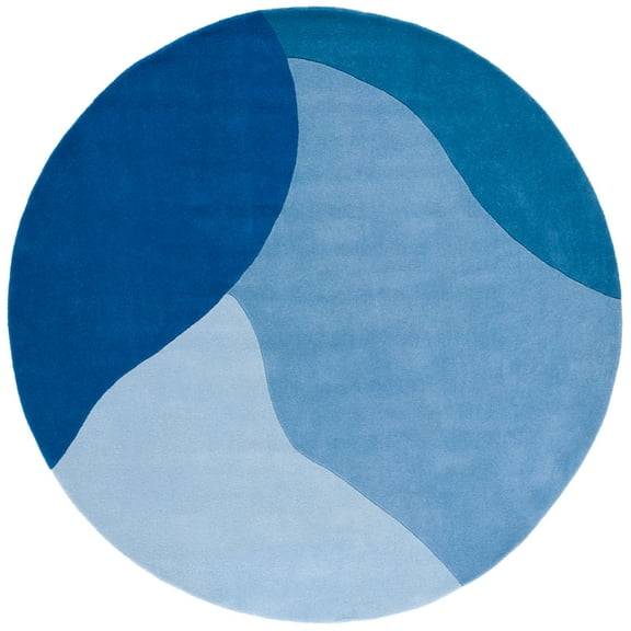 SAFAVIEH Fifth Avenue Dean Abstract Area Rug, Blue, 5' x 5' Round