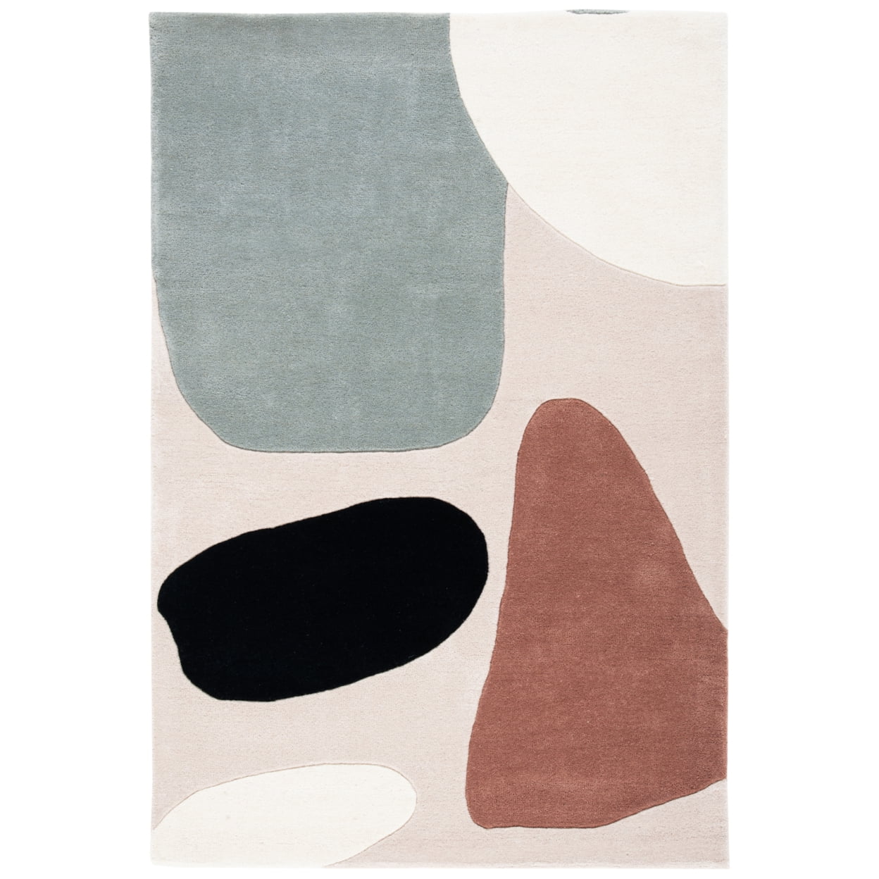 Artisanal Midnight Wool & Silk 8' Round Tufted Area Rug