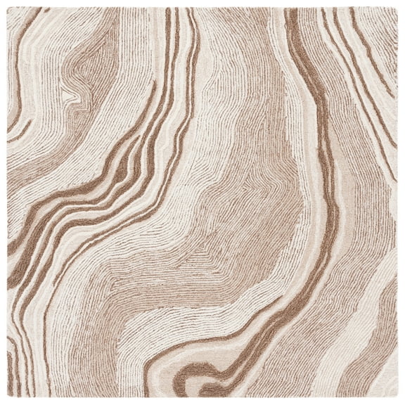 SAFAVIEH Fifth Avenue Deangelo Abstract Area Rug, Beige/Ivory, 6' x 6' Square