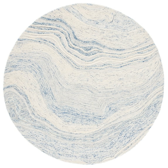 SAFAVIEH Fifth Avenue Deangelo Abstract Area Rug, Blue/Ivory, 8' x 8' Round