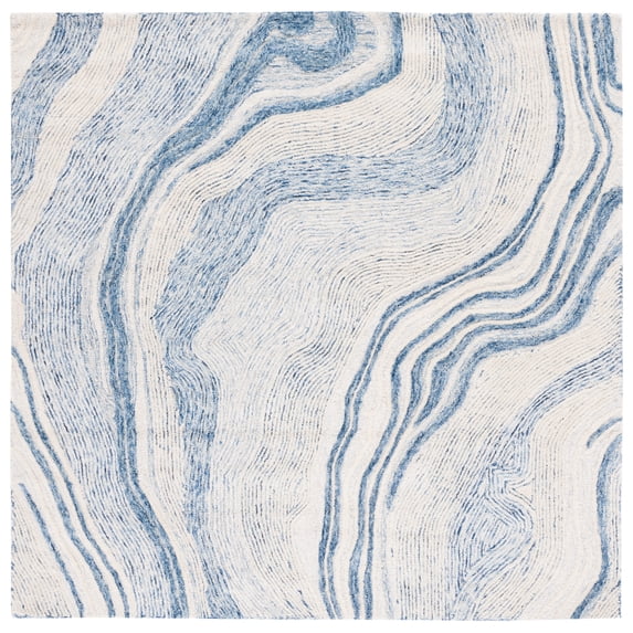 SAFAVIEH Fifth Avenue Deangelo Abstract Area Rug, Blue/Ivory, 8' x 8' Square