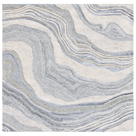 SAFAVIEH Fifth Avenue Deangelo Abstract Area Rug, Grey/Ivory, 4' x 4' Square