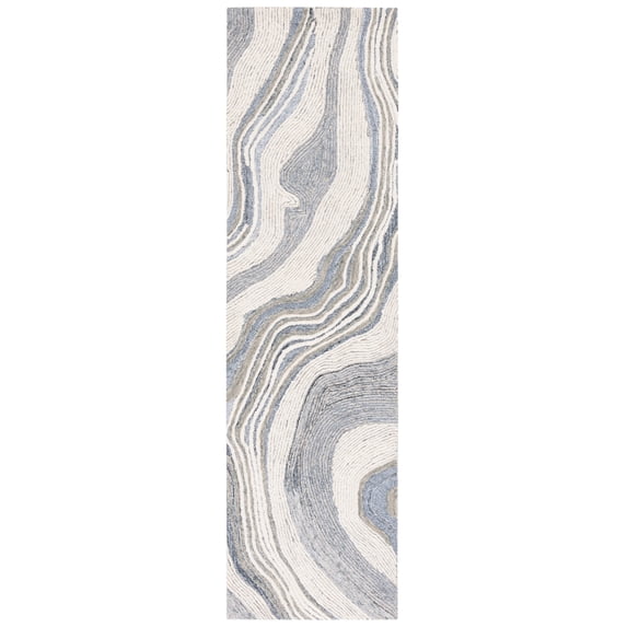 SAFAVIEH Fifth Avenue Deangelo Abstract Runner Rug, Grey/Ivory, 2'3" x 8'