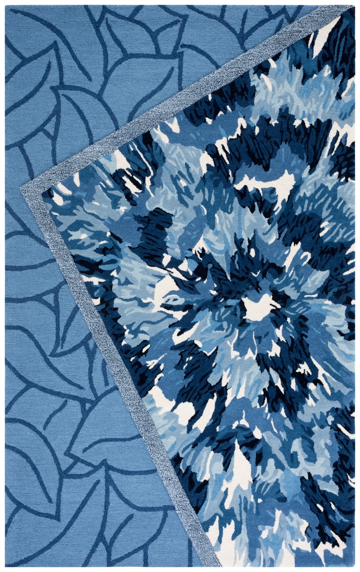 Bluebell Whisper Hand-Tufted Wool Floral Area Rug 4' x 6'