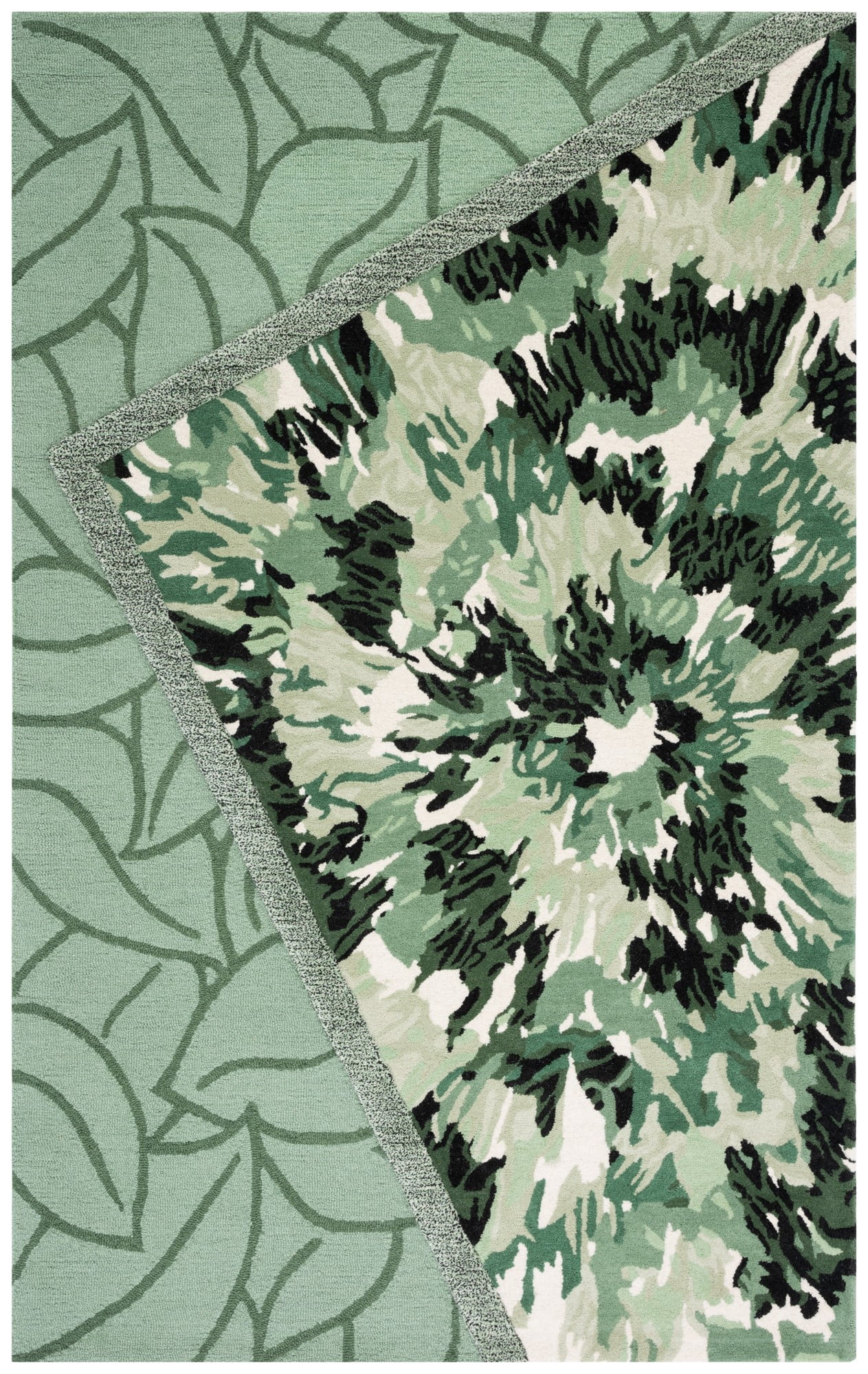 SAFAVIEH Fifth Avenue Deborah Abstract Area Rug, Green/Ivory, 6' x 9'