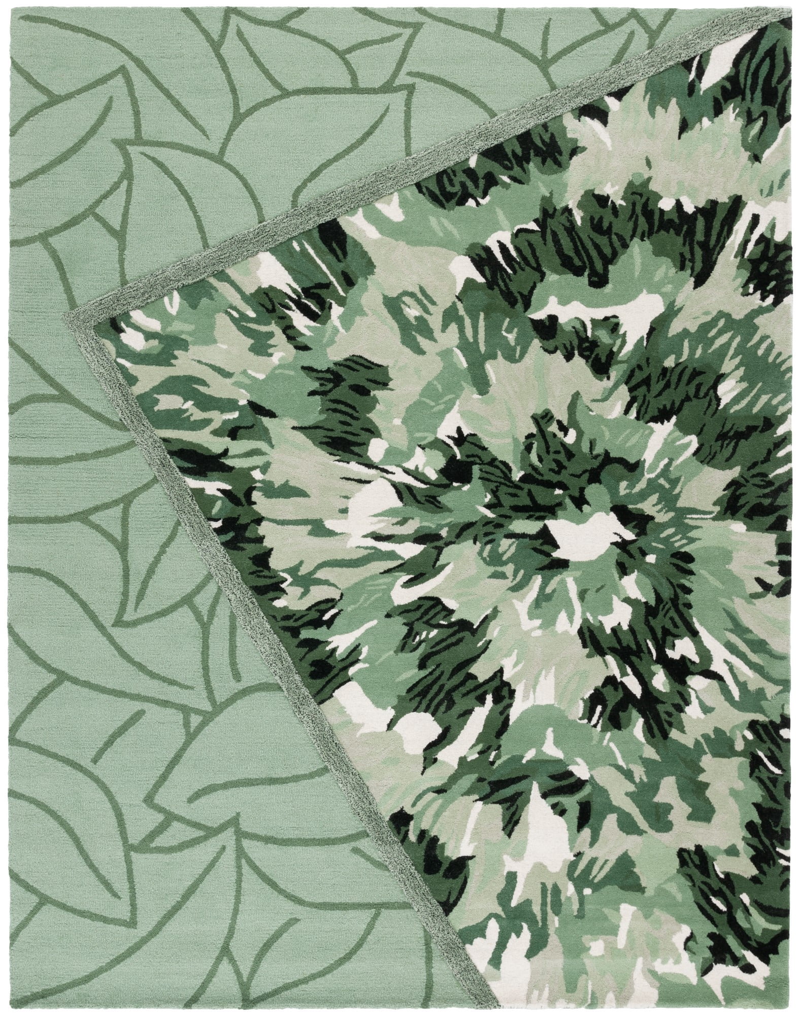 SAFAVIEH Fifth Avenue Deborah Abstract Area Rug, Green/Ivory, 8' x 10'