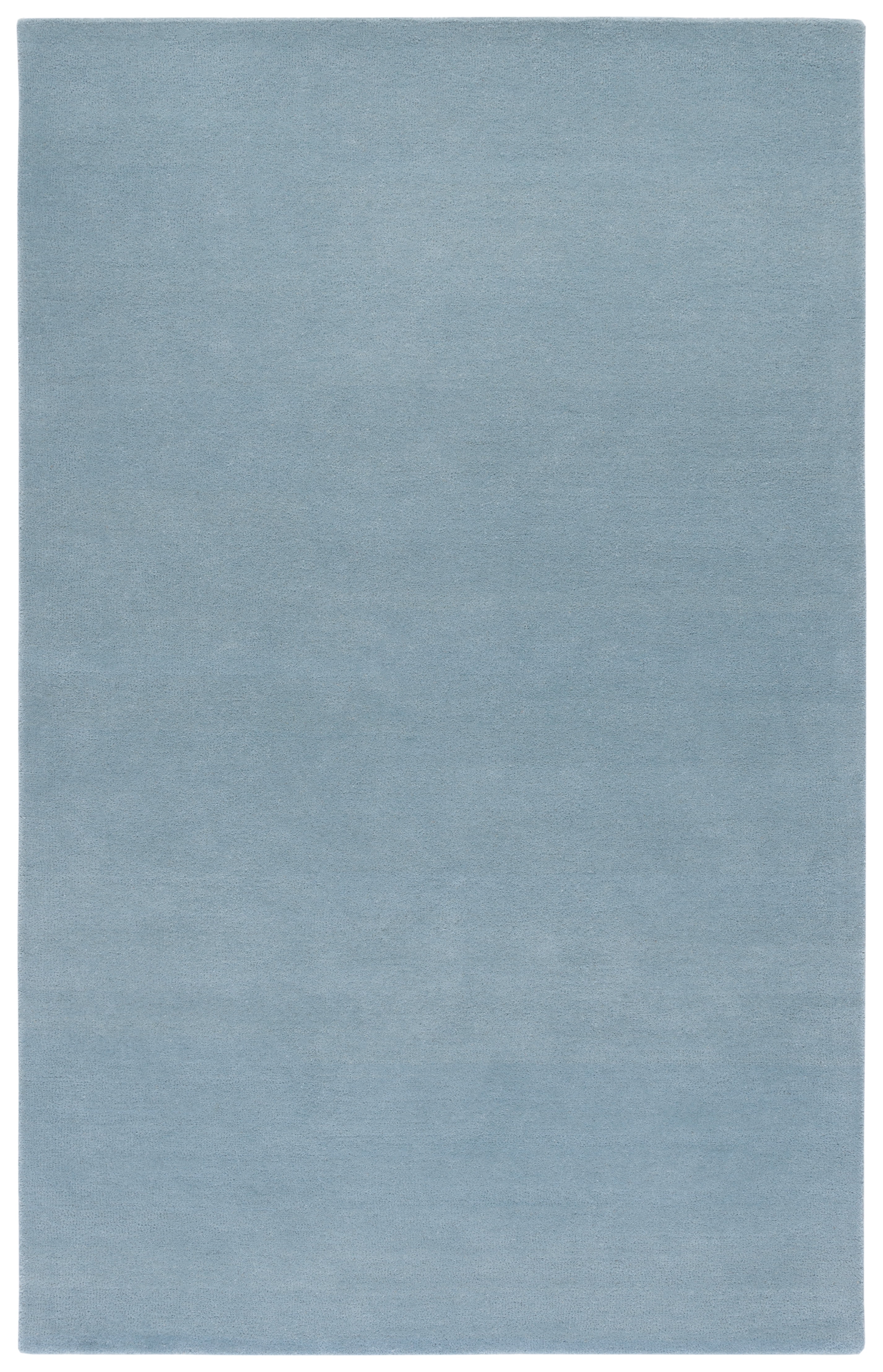 Handmade Fifth Avenue 5' Square Blue Tufted Wool Area Rug