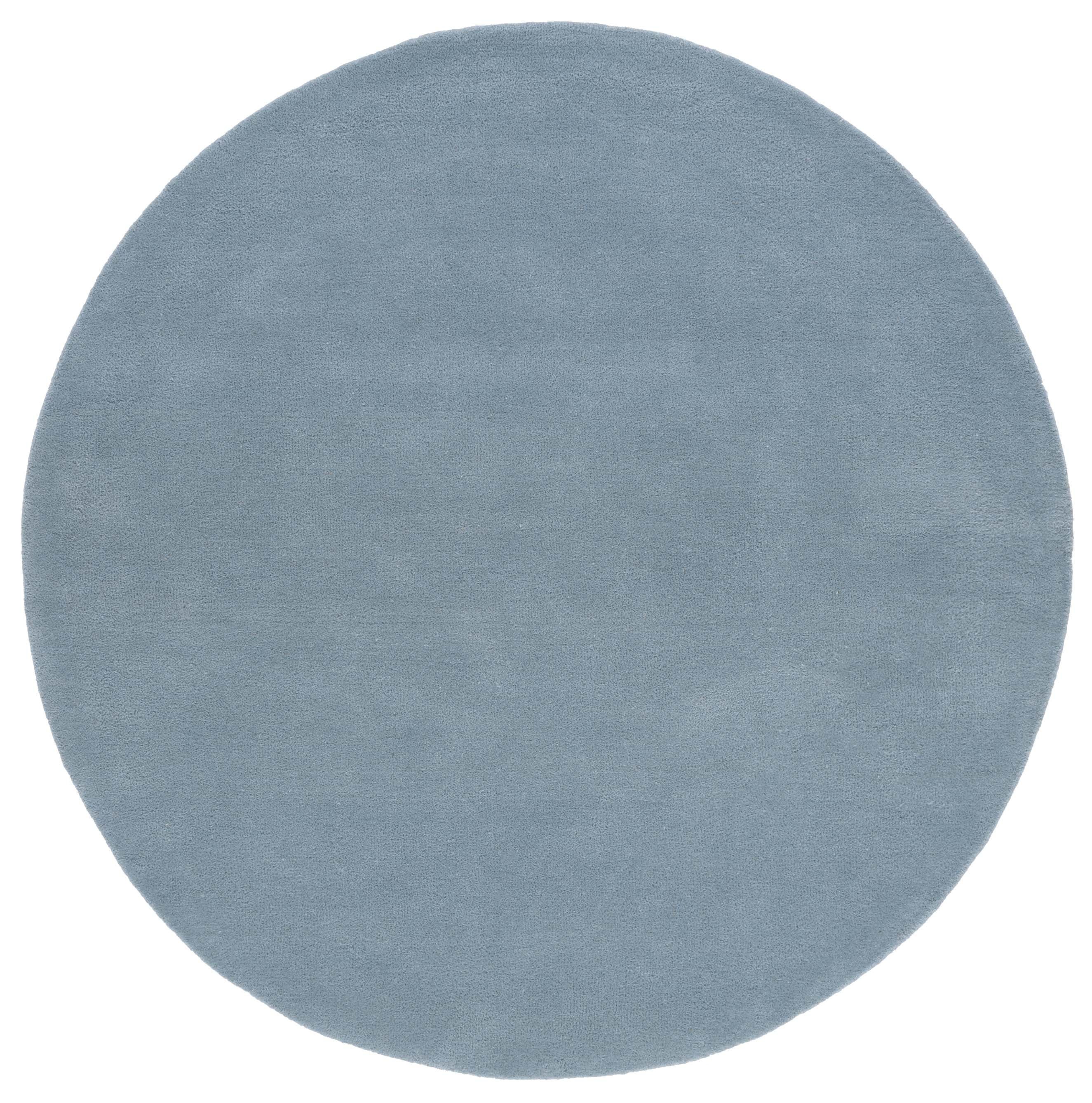 SAFAVIEH Fifth Avenue Debra Solid Area Rug, Blue, 7' x 7' Round ...