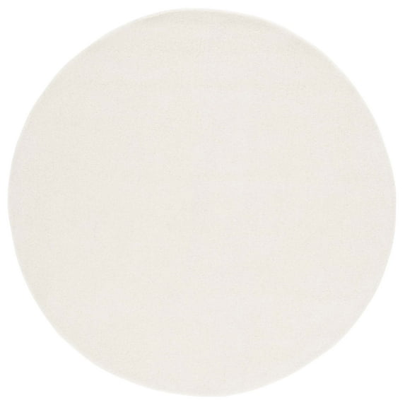 SAFAVIEH Fifth Avenue Debra Solid Area Rug, Ivory, 3' x 3' Round