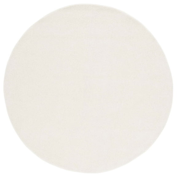 SAFAVIEH Fifth Avenue Debra Solid Area Rug, Ivory, 7' x 7' Round