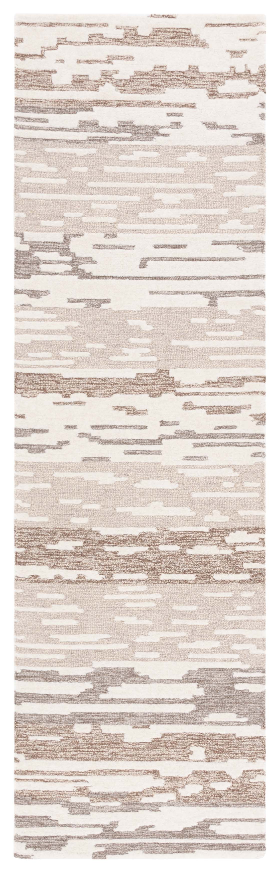 SAFAVIEH Fifth Avenue Deemer Abstract Runner Rug, Natural/Brown, 2'3" x 8'