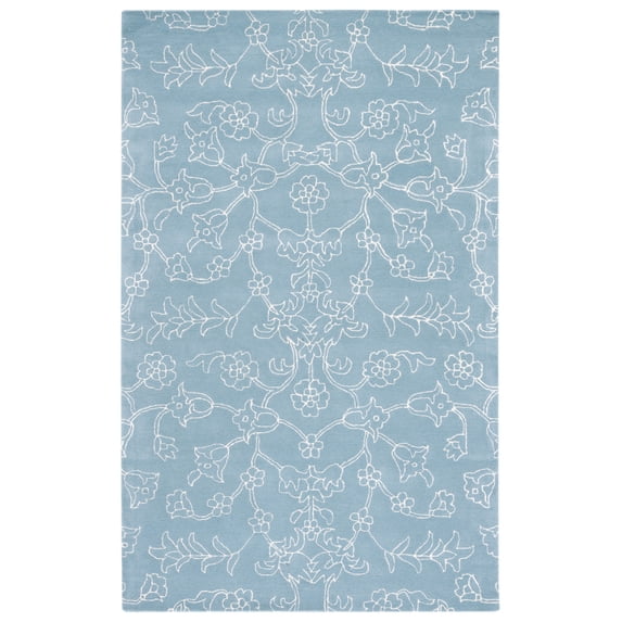 SAFAVIEH Fifth Avenue Deena Floral Area Rug, Blue/Ivory, 4' x 6'