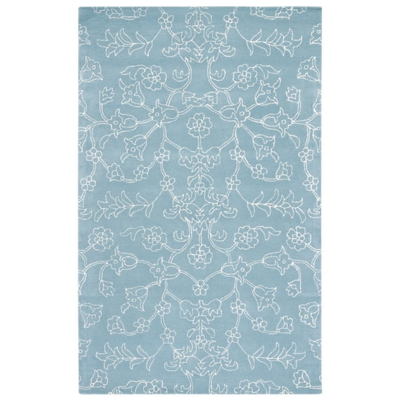 SAFAVIEH Fifth Avenue Deena Floral Area Rug, Blue/Ivory, 5' x 8'