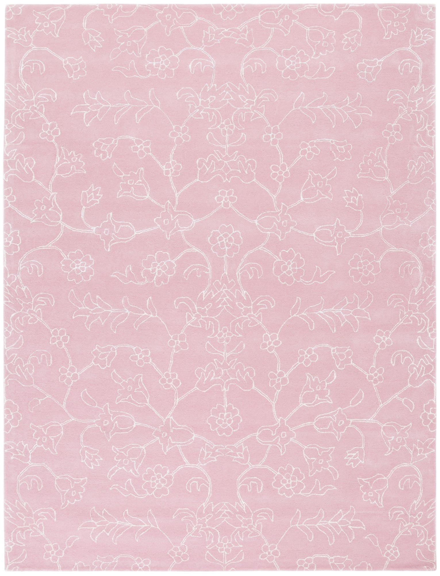 Ivory Elegance Hand-Tufted Wool Rectangular Rug, 8' x 10'