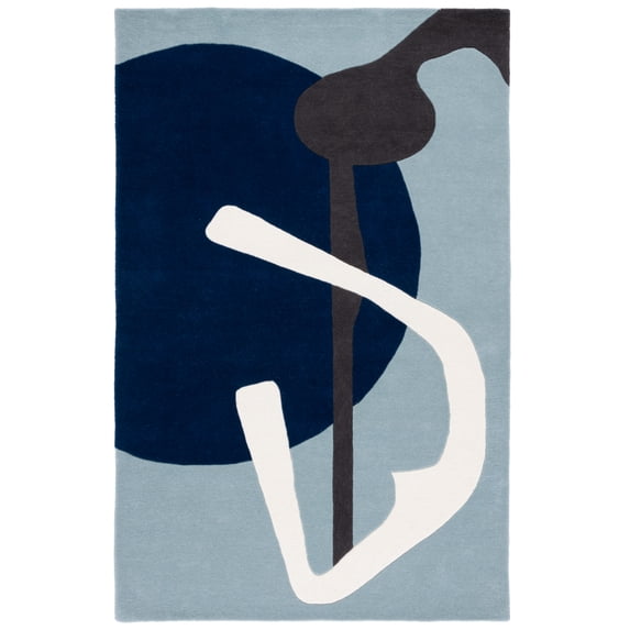 SAFAVIEH Fifth Avenue Deforrest Abstract Area Rug, Blue/Ivory, 6' x 9'