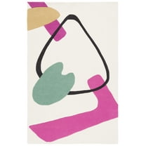 SAFAVIEH Fifth Avenue Deion Abstract Area Rug, Ivory/Pink, 5' x 8'