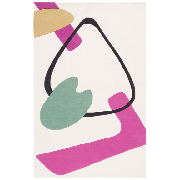 SAFAVIEH Fifth Avenue Deion Abstract Area Rug, Ivory/Pink, 6' x 9'